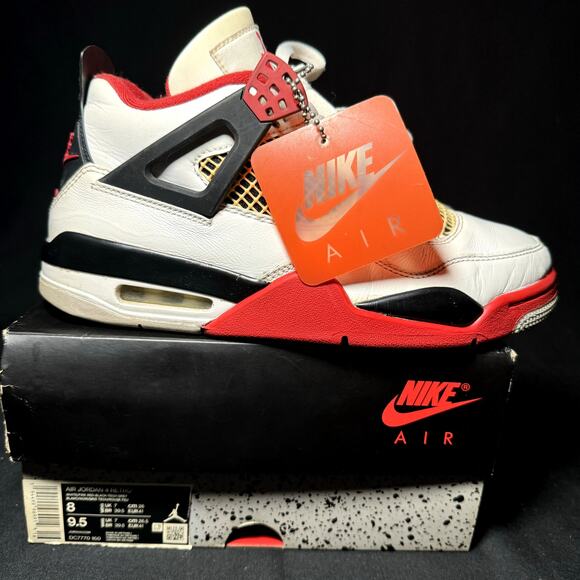 Size 8 - Nike Air Jordan 4 Retro OG Fire Red 2020 Men' Shoes